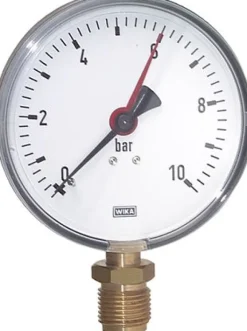 Manometer senkrecht, 160mm, 0 - 10 bar
