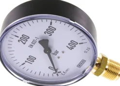 Manometer senkrecht, 100mm, 0 - 400 bar