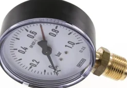 Manometer senkrecht, 80mm, 0 - 1 bar