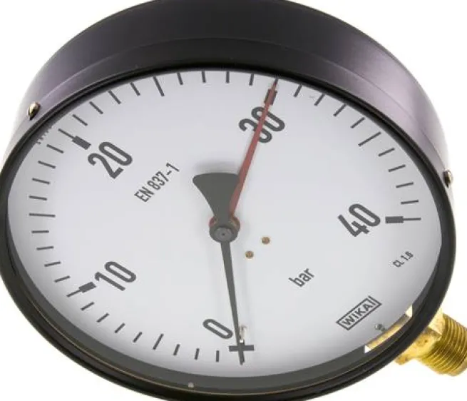 Manometer senkrecht, 160mm, 0 - 40 bar