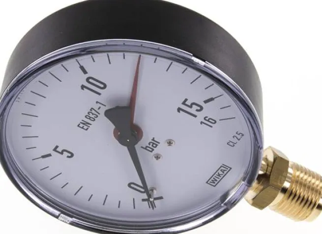 Manometer senkrecht, 100mm, 0 - 16 bar