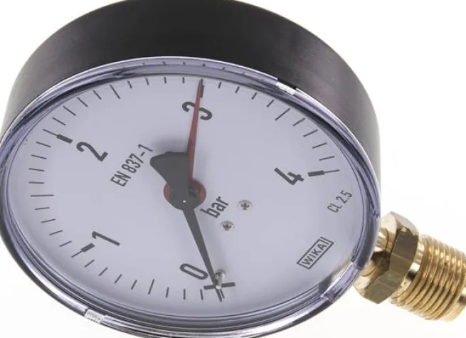 Manometer senkrecht, 100mm, 0 - 4 bar