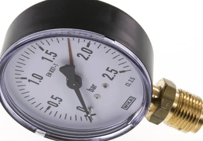 Manometer senkrecht, 80mm, 0 - 2,5 bar