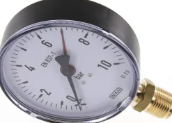 Manometer senkrecht, 100mm, 0 - 10 bar