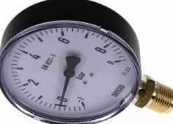 Manometer senkrecht, 100mm, -1 bis 9 bar