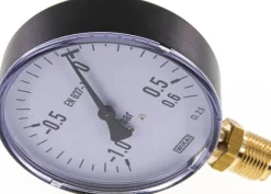 Manometer senkrecht, 100mm, -1 bis 0,6 bar