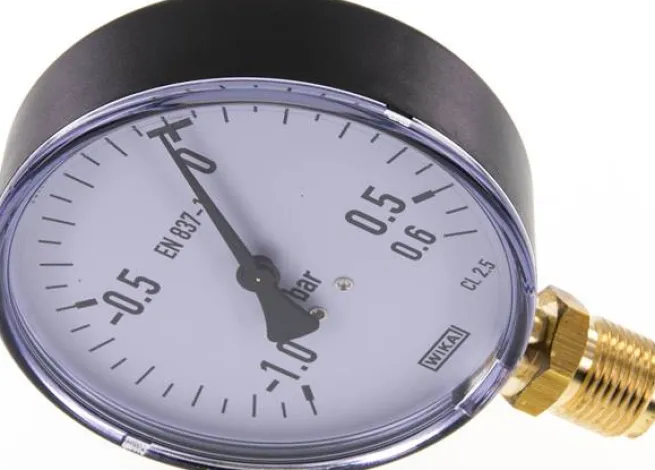 Manometer senkrecht, 100mm, -1 bis 0,6 bar