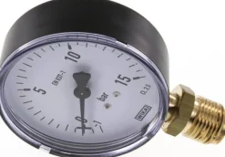 Manometer senkrecht, 80mm, -1 bis 15 bar
