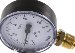 Manometer senkrecht, 80mm, -1 bis 9 bar