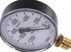 Manometer senkrecht, 100mm, -1200 bis 0 mbar
