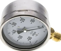 Manometer senkrecht 100mm, -60 bis 0 mbar, G 1/2"