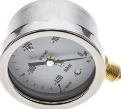 Manometer senkrecht 63mm, -400 bis 0 mbar, G 1/4"