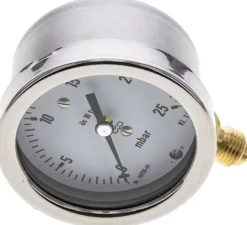 Manometer senkrecht 63mm, 0 - 25 mbar, G 1/4"