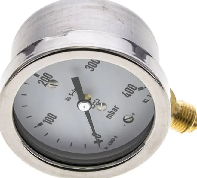 Manometer senkrecht 63mm, 0 - 400 mbar, G 1/4"