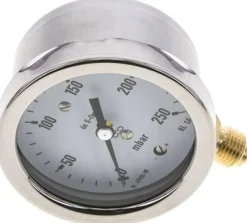 Manometer senkrecht 63mm, 0 - 250 mbar, G 1/4"