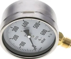 Manometer senkrecht 100mm, 0 - 600 mbar, G 1/2"