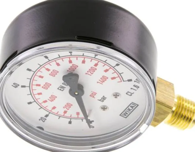 Manometer senkrecht (ST/Ms), 63mm, 0 - 100 bar, G 1/4"