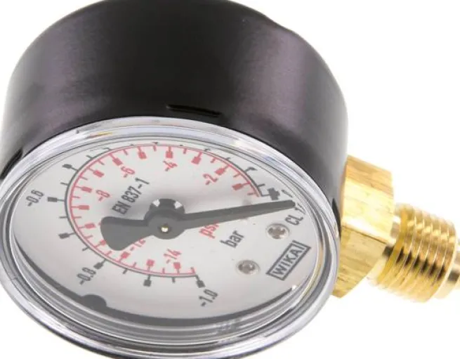 Manometer senkrecht (ST/Ms), 50mm, -1 bis 0 bar, G 1/4"