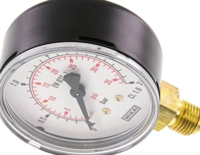 Manometer senkrecht (ST/Ms), 63mm, 0 - 2,5 bar, G 1/4"