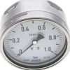 Manometer waagerecht (CrNi/Ms), 100mm, 0 - 1 bar