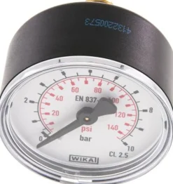 Manometer waagerecht (KU/Ms), 50mm, 0 - 10 bar, G 1/4"