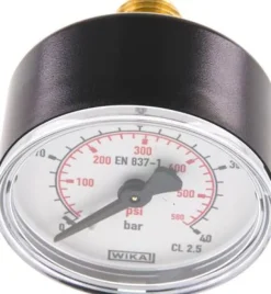 Manometer waagerecht (KU/Ms), 50mm, 0 - 40 bar, G 1/4"