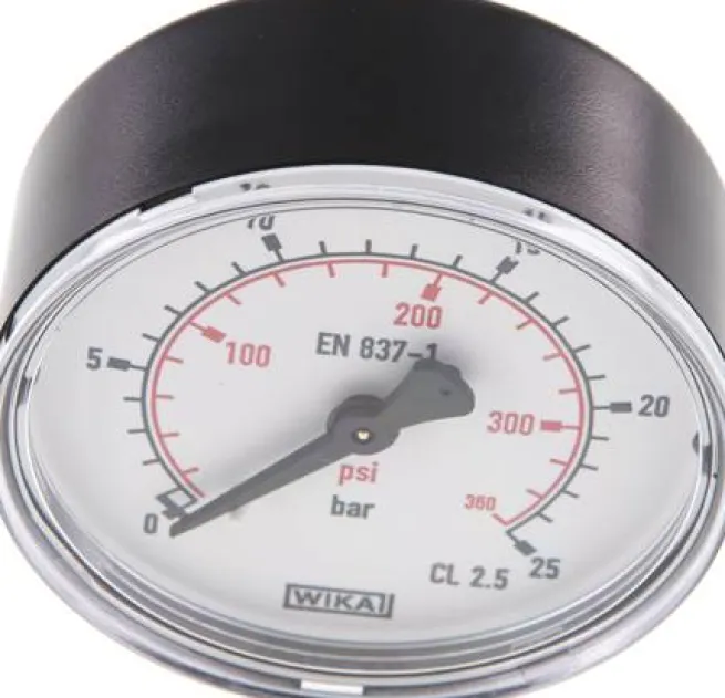 Manometer waagerecht (KU/Ms), 63mm, 0 - 25 bar, G 1/4"