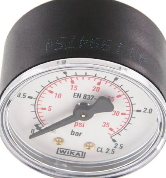 Manometer waagerecht (KU/Ms), 50mm, 0 - 2,5 bar, G 1/4"