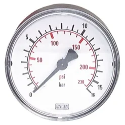Manometer waagerecht (KU/Ms), 63mm, 0 - 16 bar, G 1/4"