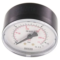 Manometer waagerecht (KU/Ms), 63mm, 0 - 16 bar, G 1/4"