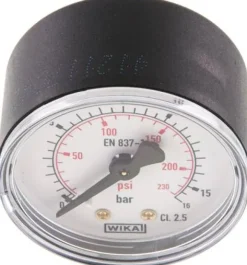 Manometer waagerecht (KU/Ms), 50mm, 0 - 16 bar, G 1/4"