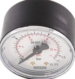 Manometer waagerecht (KU/Ms), 50mm, 0 - 1,6 bar, G 1/4"