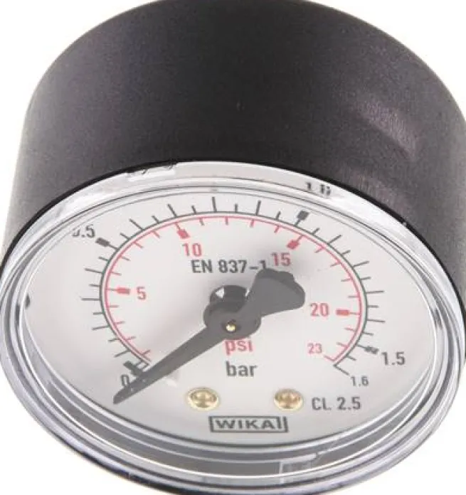 Manometer waagerecht (KU/Ms), 50mm, 0 - 1,6 bar, G 1/4"