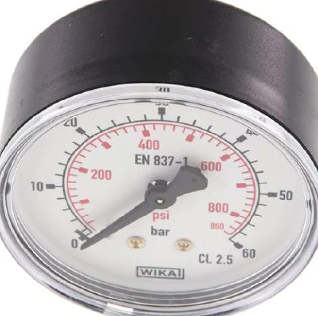 Manometer waagerecht (KU/Ms), 63mm, 0 - 60 bar, G 1/4"
