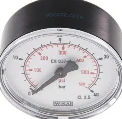 Manometer waagerecht (KU/Ms), 63mm, 0 - 40 bar, G 1/4"