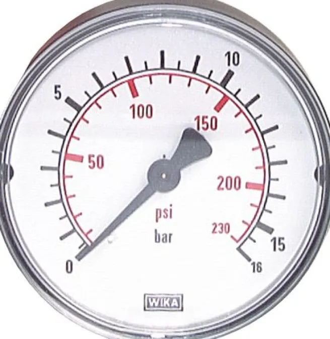 Manometer waagerecht (KU/Ms), 50mm, 0 - 10 bar, G 1/8"