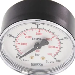 Manometer waagerecht (KU/Ms), 63mm, 0 - 400 bar, G 1/4"