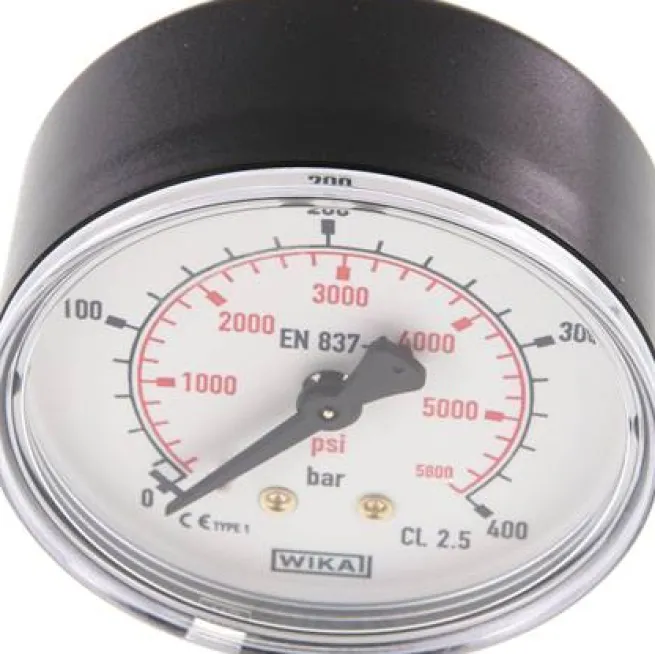 Manometer waagerecht (KU/Ms), 63mm, 0 - 400 bar, G 1/4"