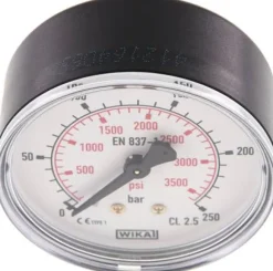 Manometer waagerecht (KU/Ms), 63mm, 0 - 250 bar, G 1/4"