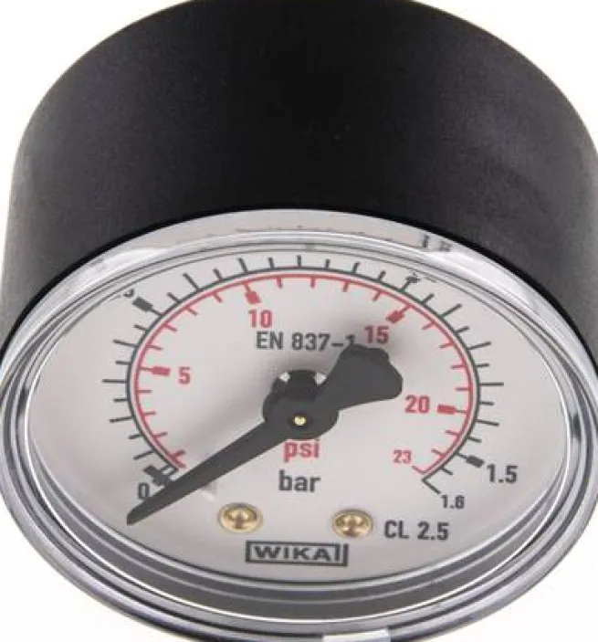 Manometer waagerecht (KU/Ms), 50mm, 0 - 1,6 bar, G 1/8"