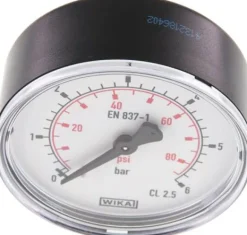 Manometer waagerecht (KU/Ms), 63mm, 0 - 6 bar, G 1/4"