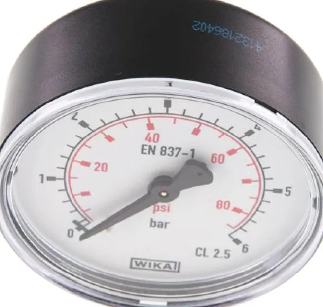Manometer waagerecht (KU/Ms), 63mm, 0 - 6 bar, G 1/4"