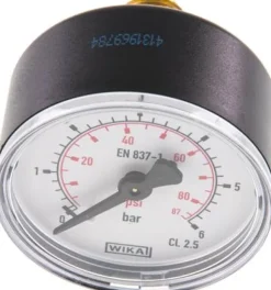 Manometer waagerecht (KU/Ms), 50mm, 0 - 6 bar, G 1/4"
