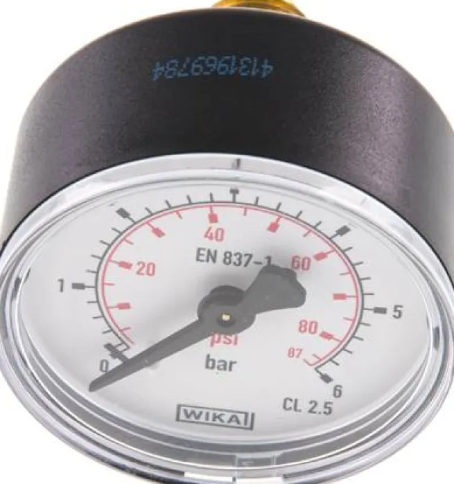 Manometer waagerecht (KU/Ms), 50mm, 0 - 6 bar, G 1/4"