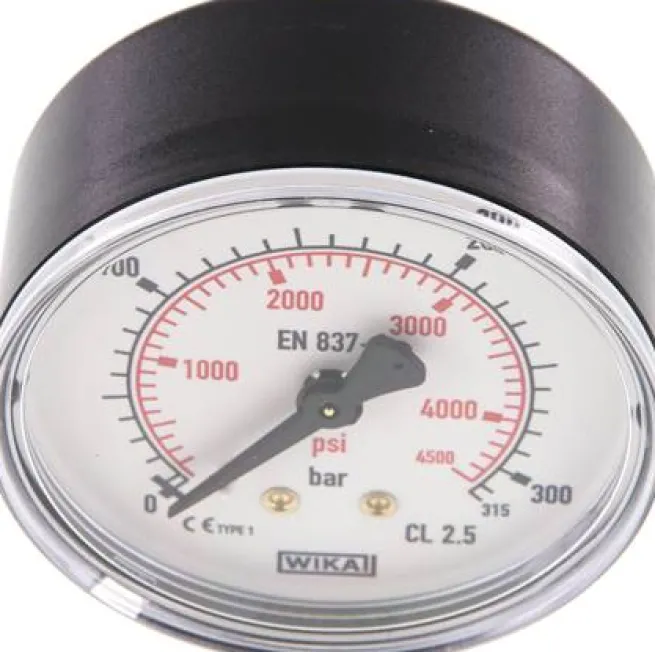 Manometer waagerecht (KU/Ms), 63mm, 0 - 315 bar, G 1/4"