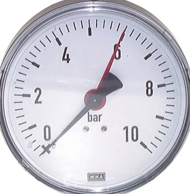 Manometer waagerecht, 100mm, 0 - 4 bar