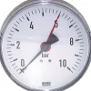 Manometer waagerecht, 100mm, 0 - 1,6 bar