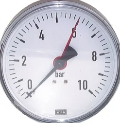 Manometer waagerecht, 80mm, 0 - 1,6 bar