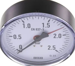 Manometer waagerecht, 100mm, 0 - 2,5 bar