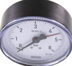 Manometer waagerecht, 80mm, 0 - 6 bar